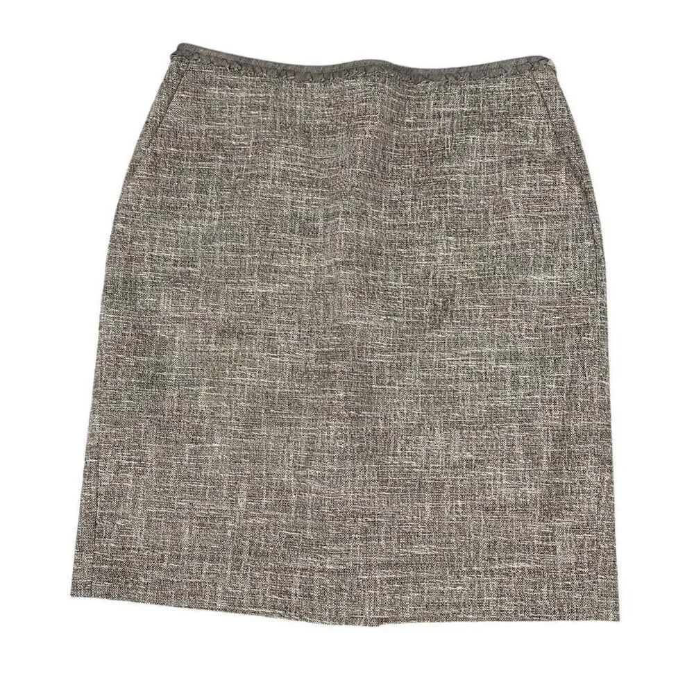 Ann Taylor Straight Italian Fabric Woven Pencil Skirt size 4P